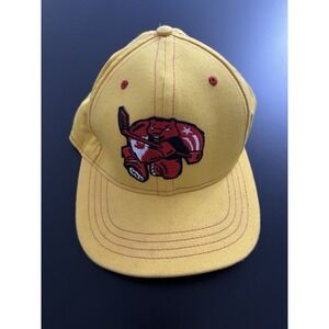 Vintage Prince George Roller Hockey CAN‎ Hat Flex Fit Yellow Small/Med USA Made